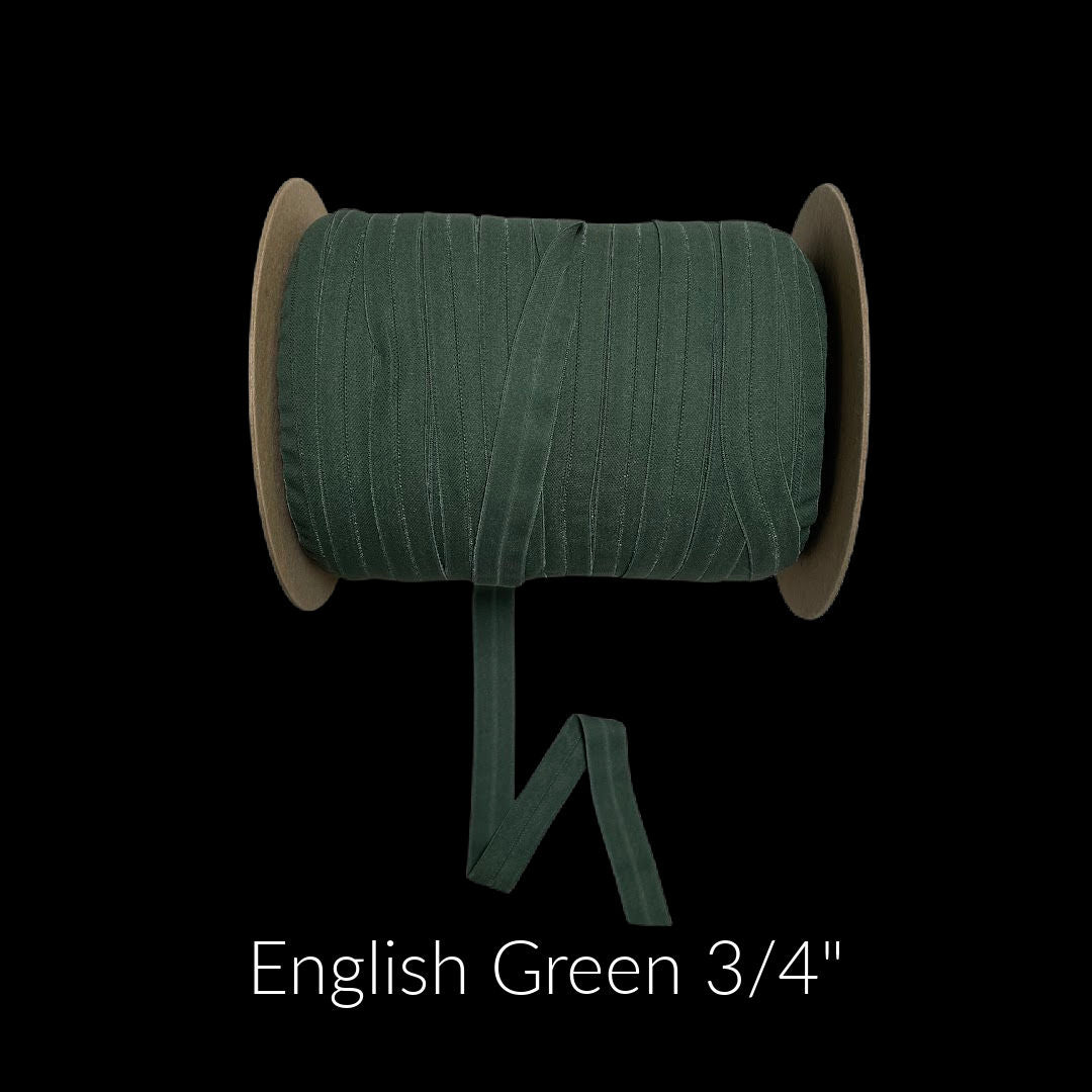 dark english green fold over elastic