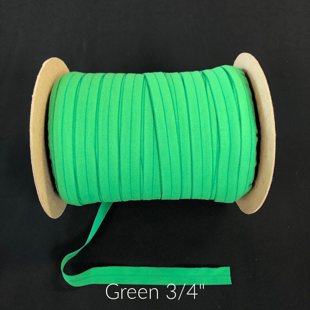green fold over elastic