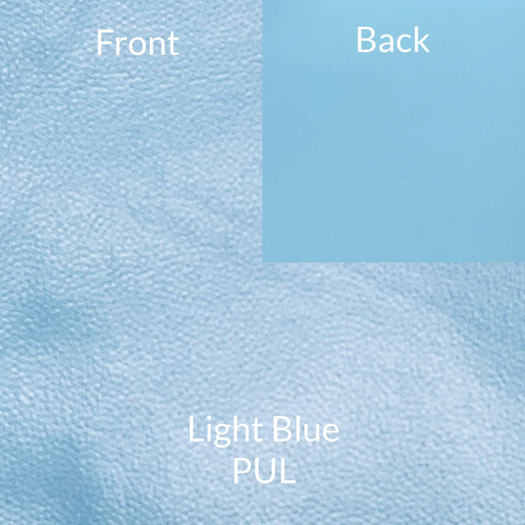 light blue polyurethane laminated fabric with stretch