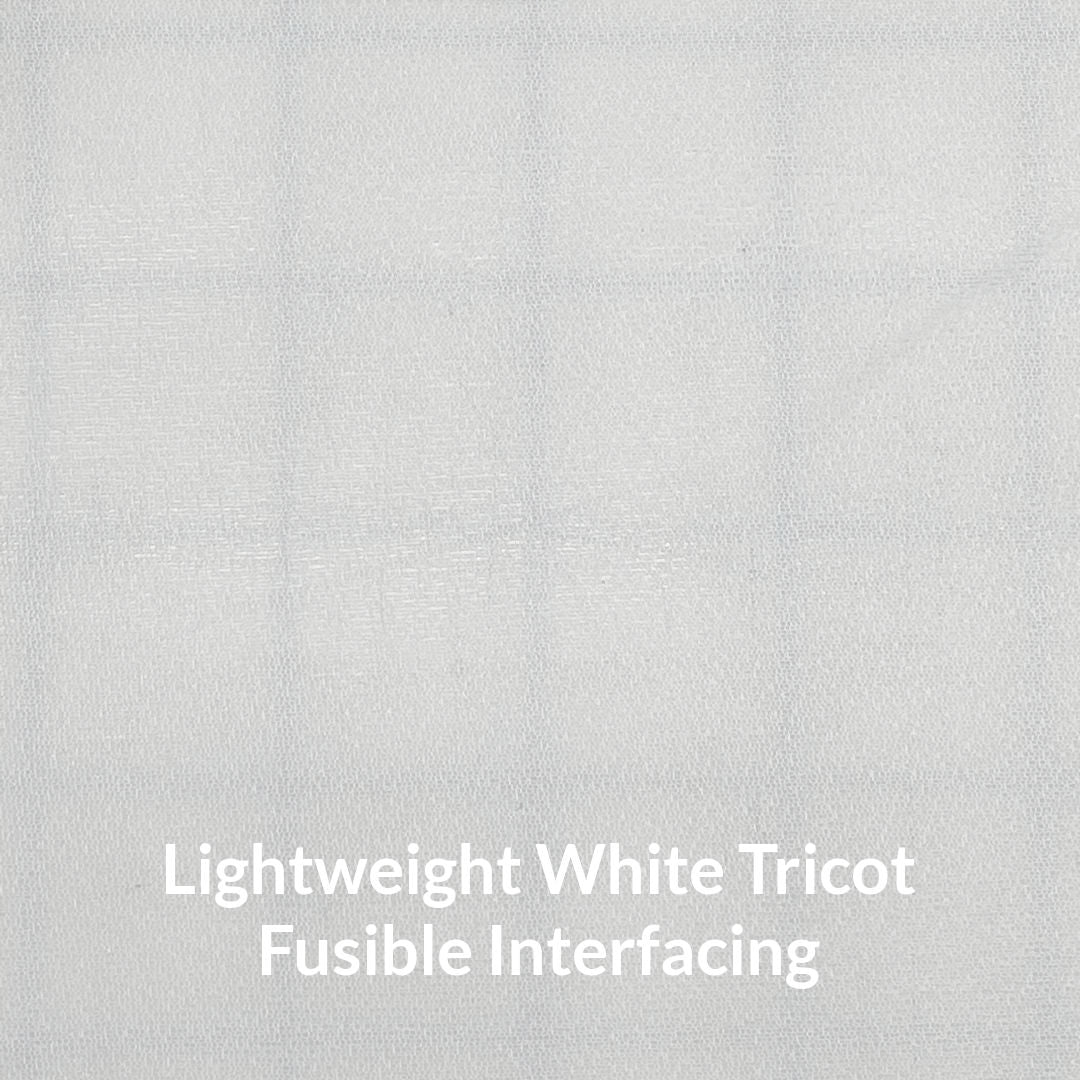 lightweight white knit tricot fusible interfacing