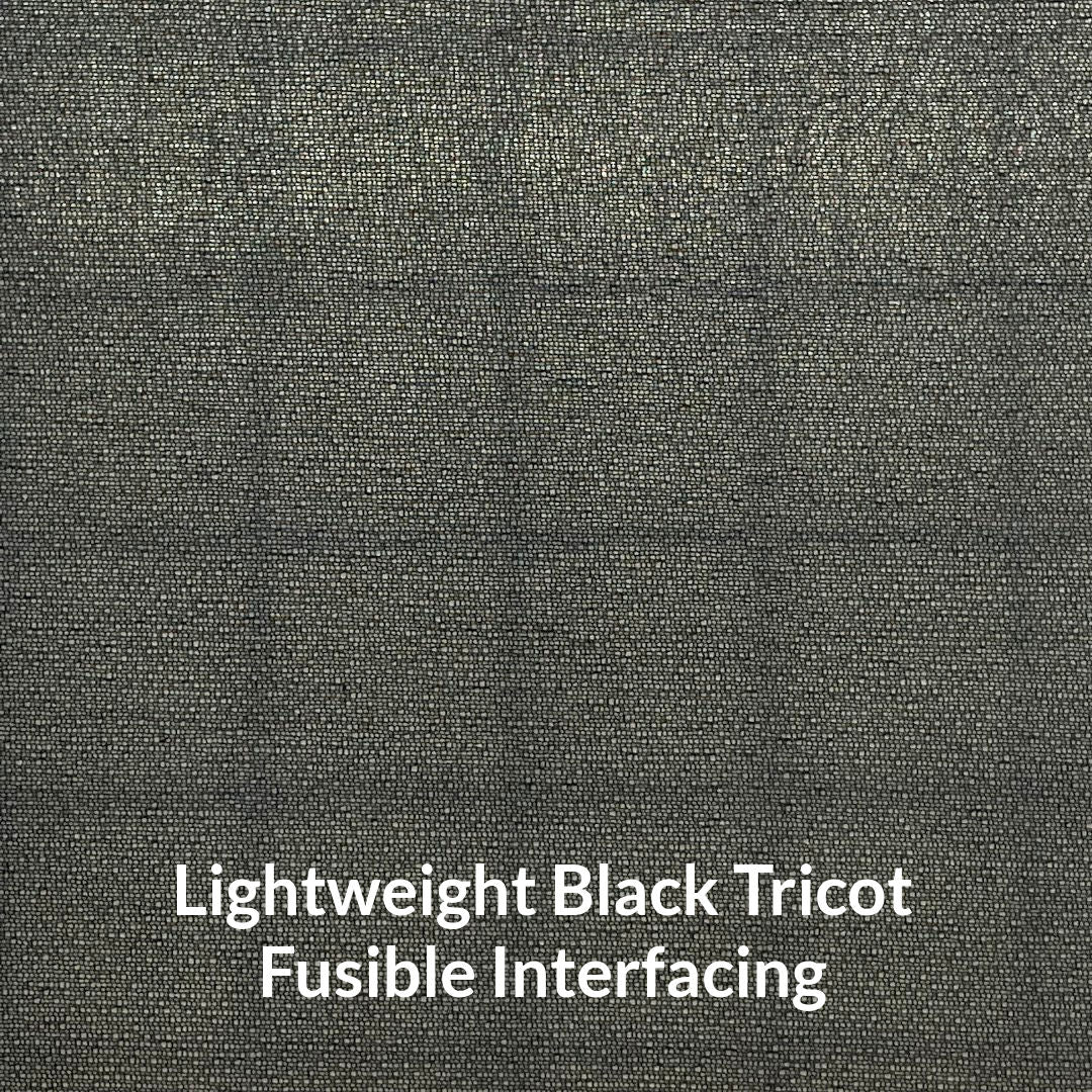 black lightweight knit tricot fusible interfacing