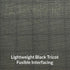 black lightweight knit tricot fusible interfacing
