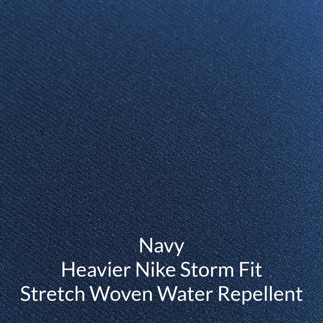 navy heavier nike storm fit stretch woven water repellent fabric