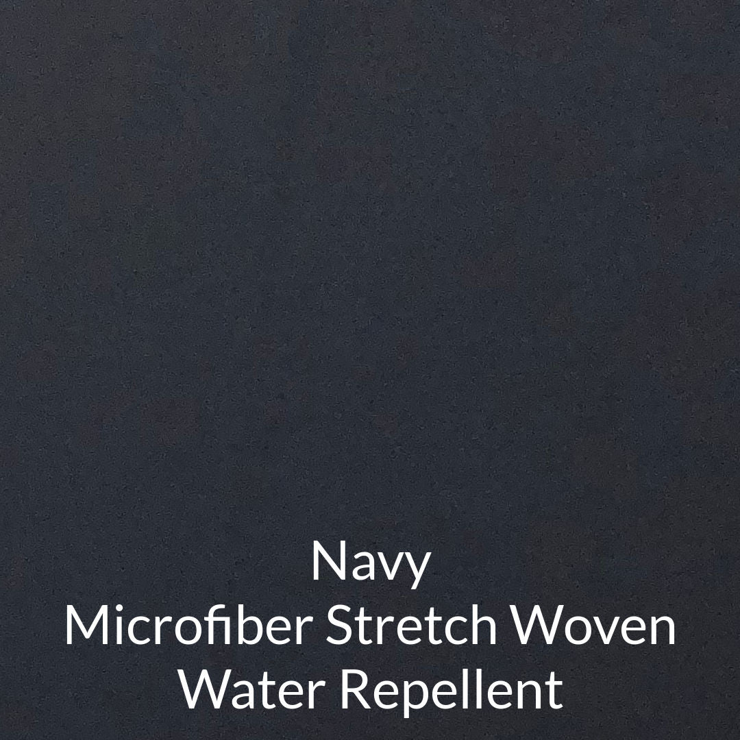 navy dark blue microfiber stretch woven water repellent fabric