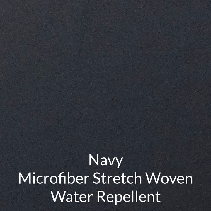 navy dark blue microfiber stretch woven water repellent fabric