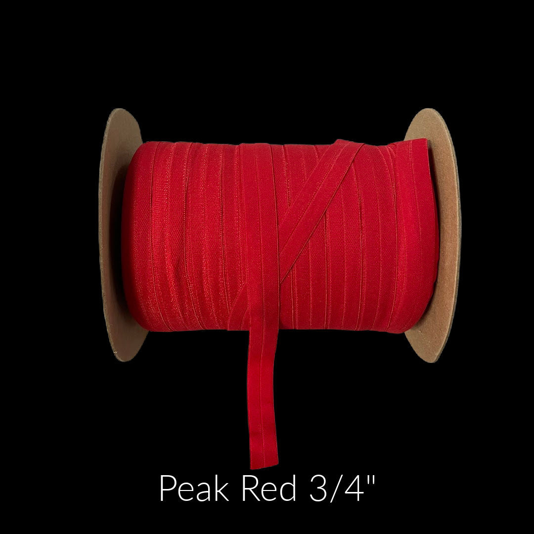 bright red fold over elastic