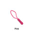 Pink textured zipper pull with attached cord