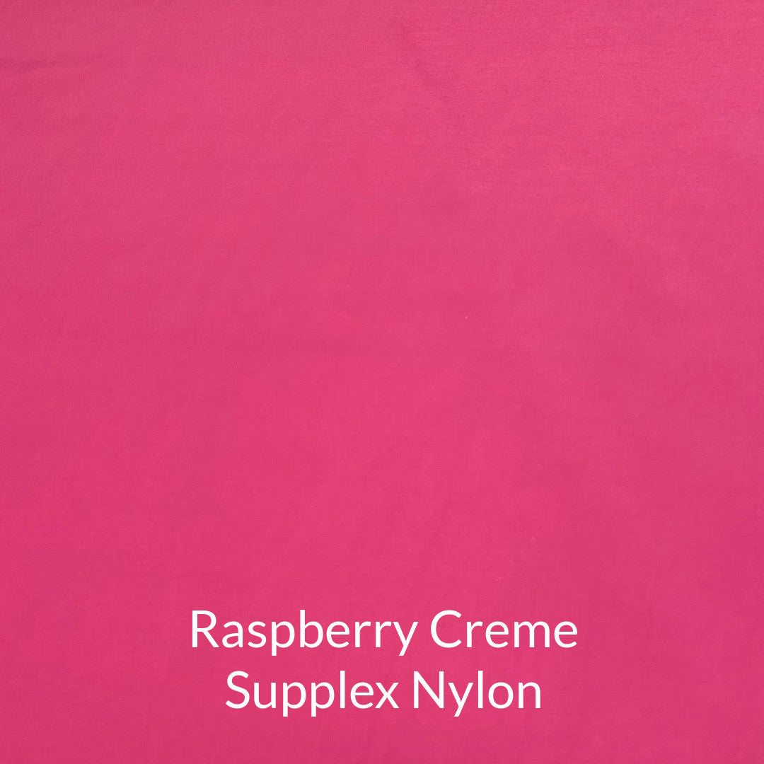 raspberry creme dark bright pink supplex nylon woven fabric