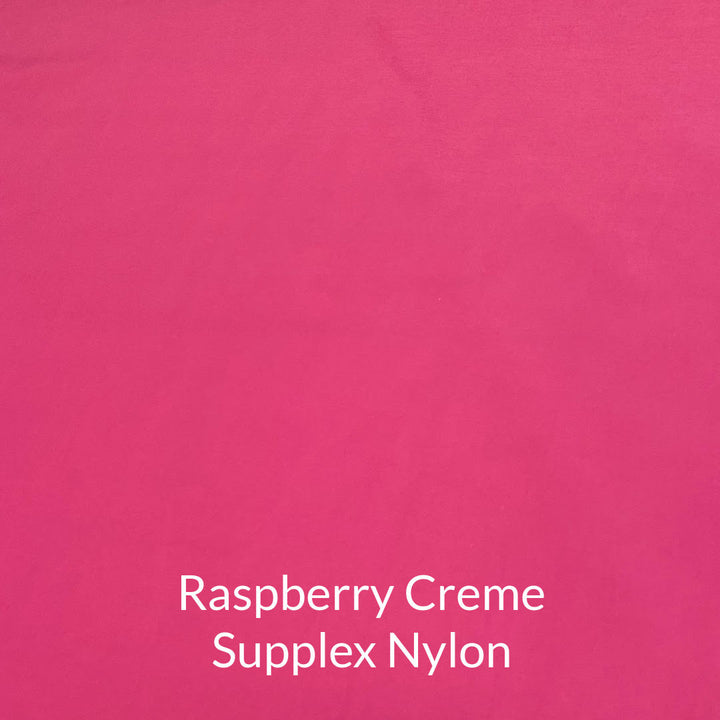 raspberry creme dark bright pink supplex nylon woven fabric