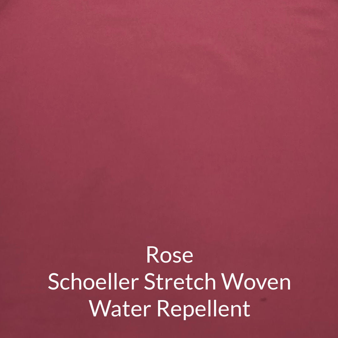 dusty rose schoeller stretch woven water repellent fabric