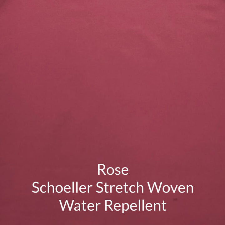 dusty rose schoeller stretch woven water repellent fabric