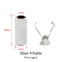 matte silver coloured hexagon shaped two piece decorative cord end