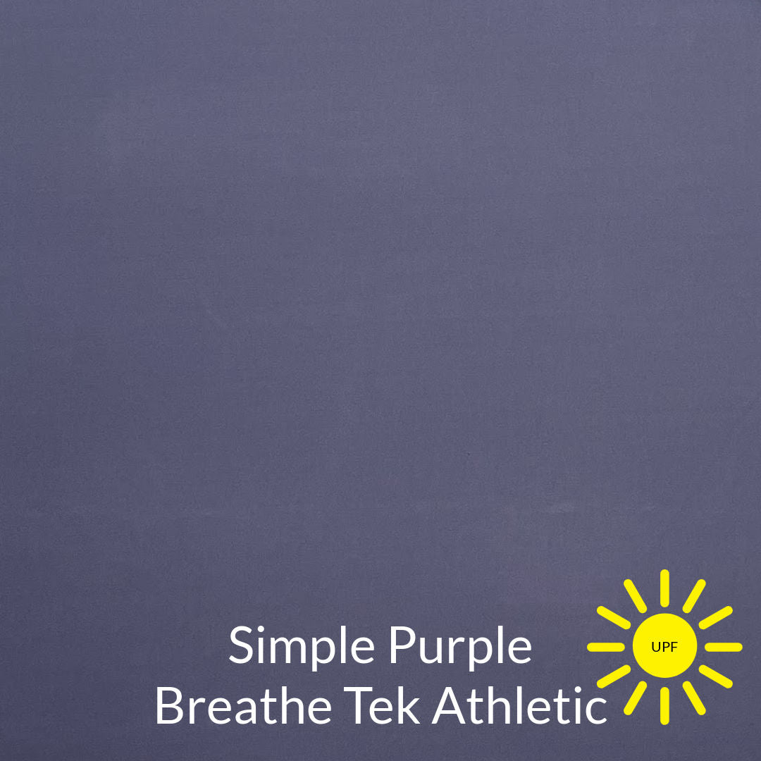 simple purple light grey purple sun protective breathe tek athletic fabric