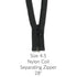 black size 4.5 nylon coil separating open zipper 28 inches
