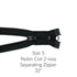 32 inch 2 way nylon coil separating zipper