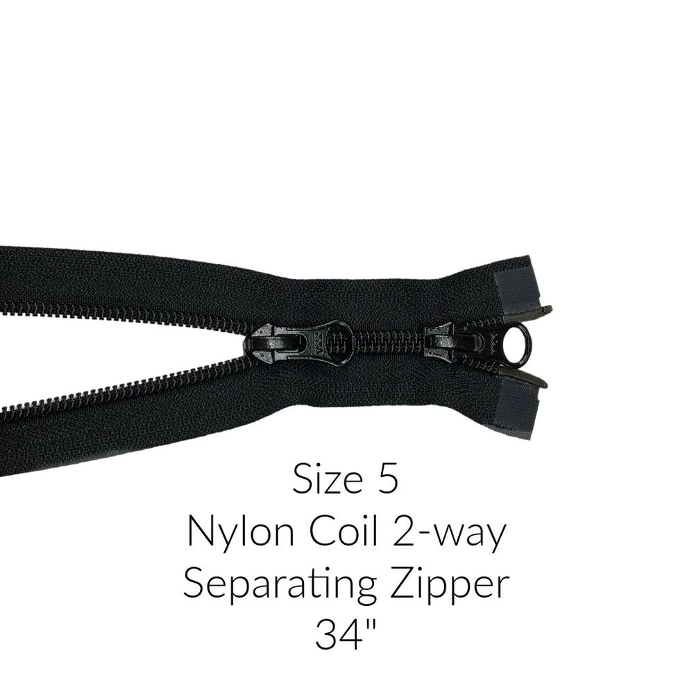 5 Nylon Coil Separating Zippers
