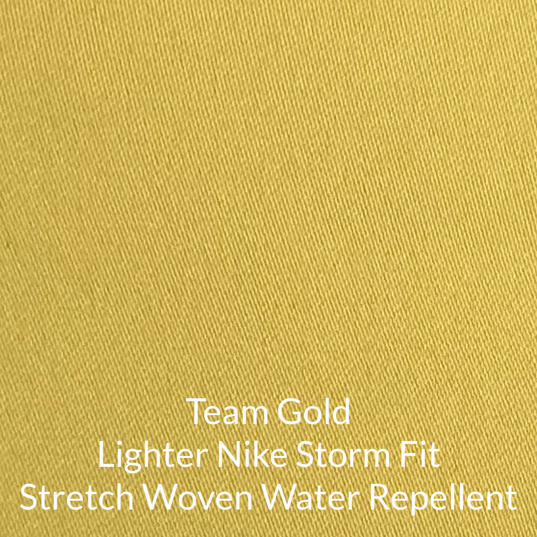 team gold lighter nike storm fit stretch woven water repellent fabric