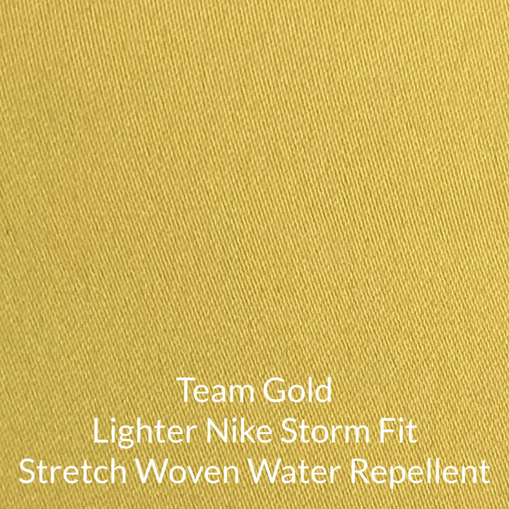 team gold lighter nike storm fit stretch woven water repellent fabric