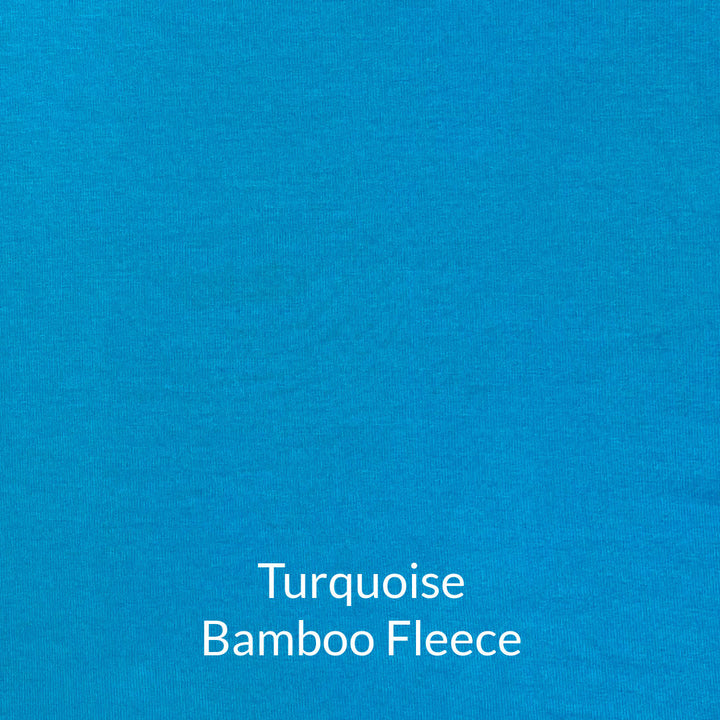 Deep Turquoise Blue Coloured Bamboo Fleece Fabric