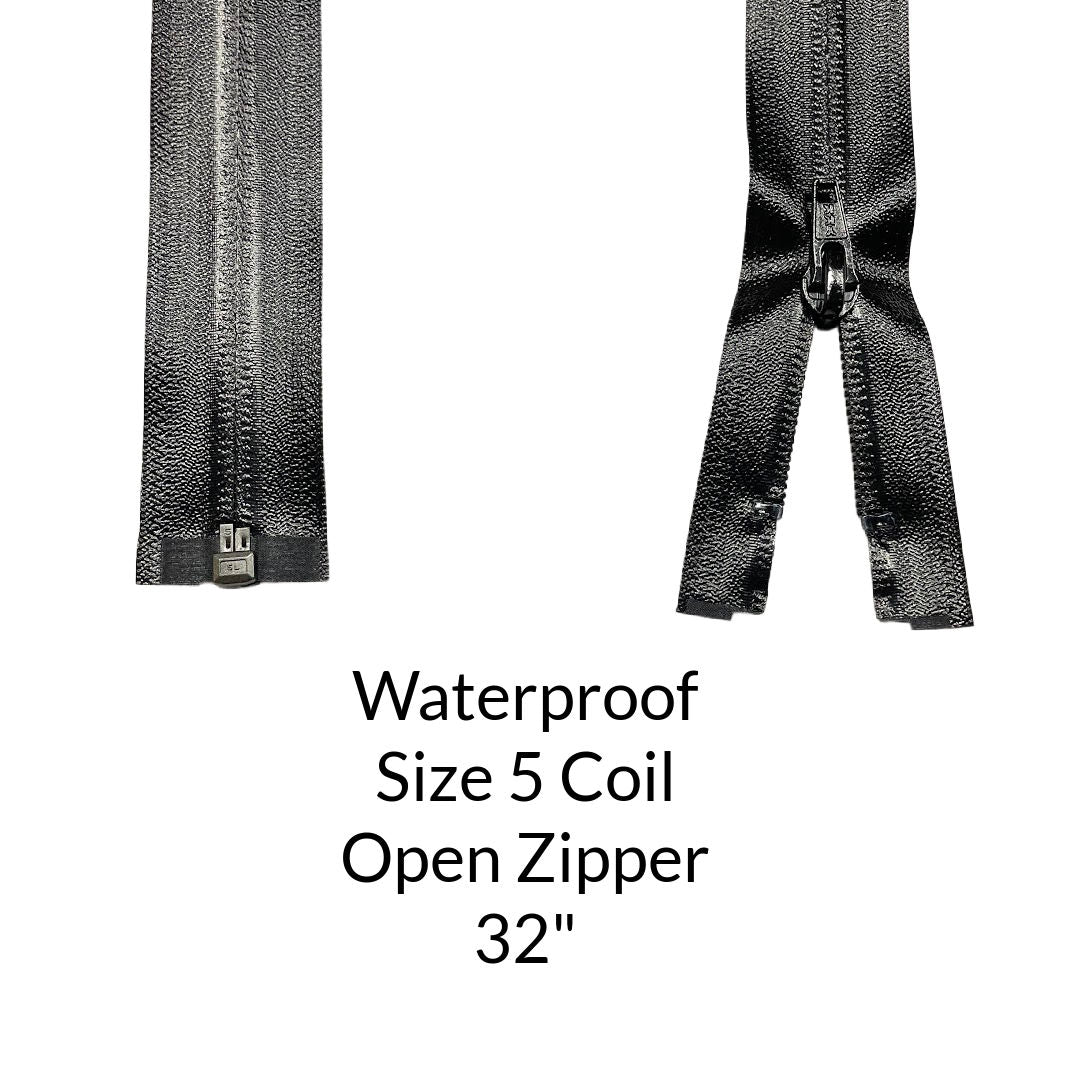 YKK #5 26 Aquaguard Nylon Water-Repellent Jacket Zipper - Black (580)