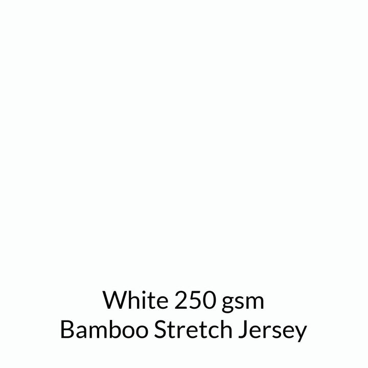 white 250 gsm bamboo stretch jersey fabric