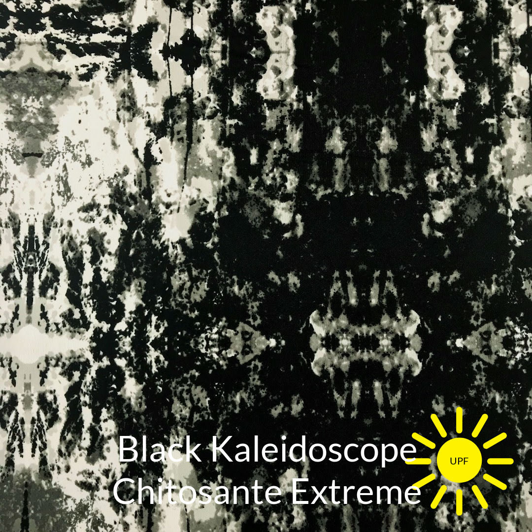 black white and shades of grey abstract inkblot pattern chitosante extreme antimicrobial athletic fabric