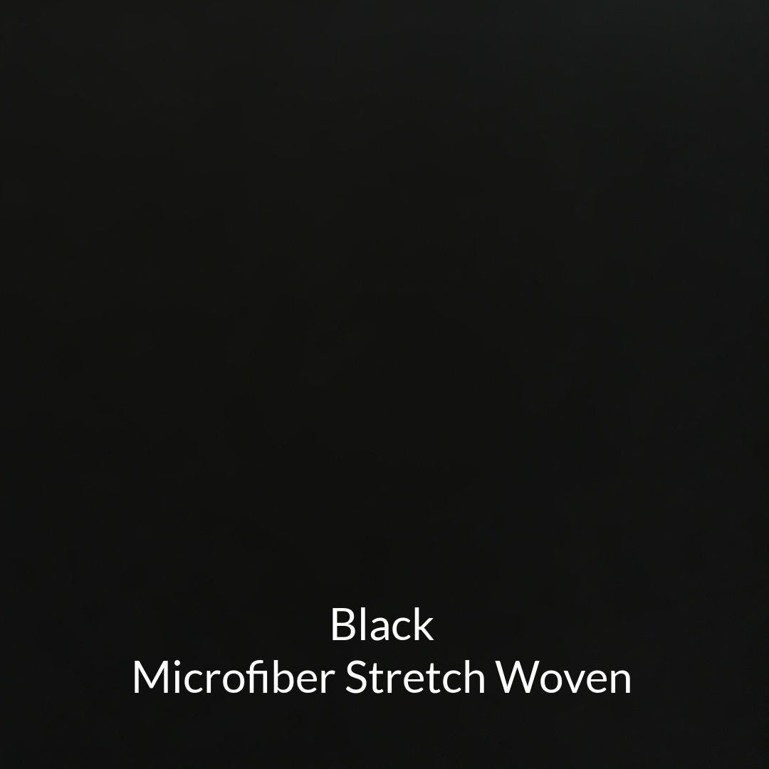 black microfiber stretch woven water repellent fabric