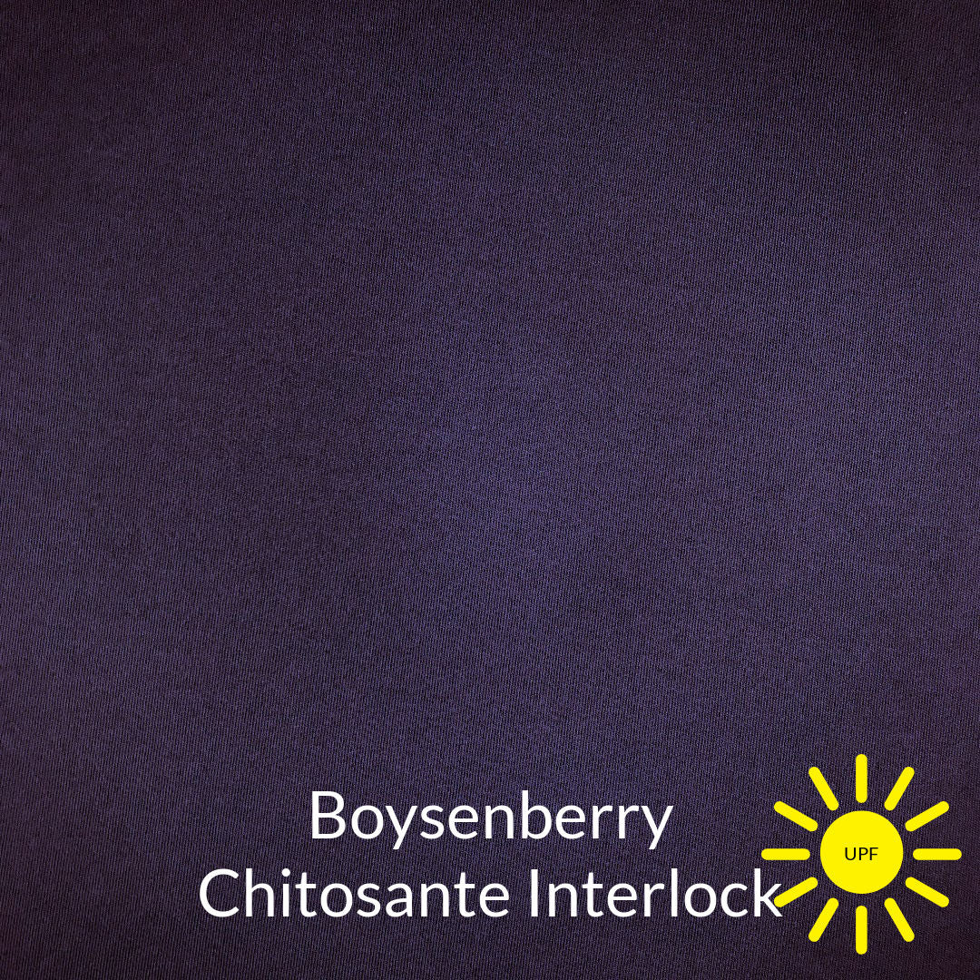 boysenberry purple chitosante interlock jersey sun protective fabric