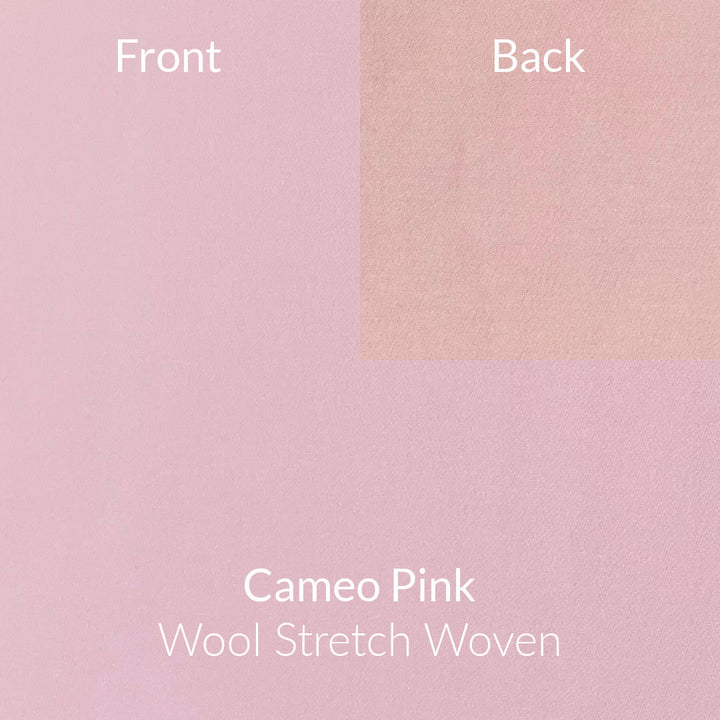 pale pink wool stretch woven fabric