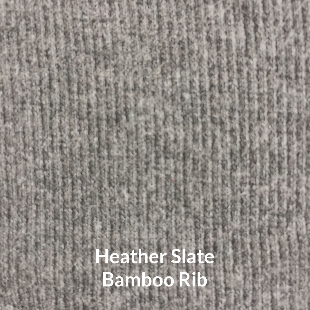 Bamboo Cotton Rib 2x2 - Heathered Almond - Natural Ribbed Knit