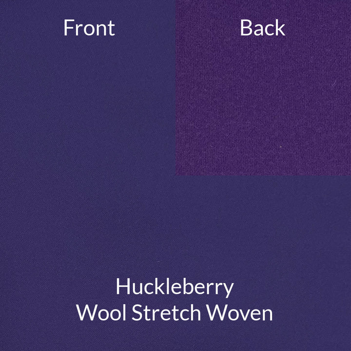huckleberry purple wool stretch woven fabric
