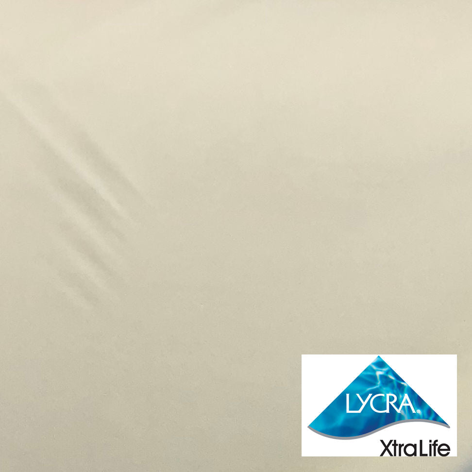 chlorine resistant swimwear lining with lycra xtralife off-white