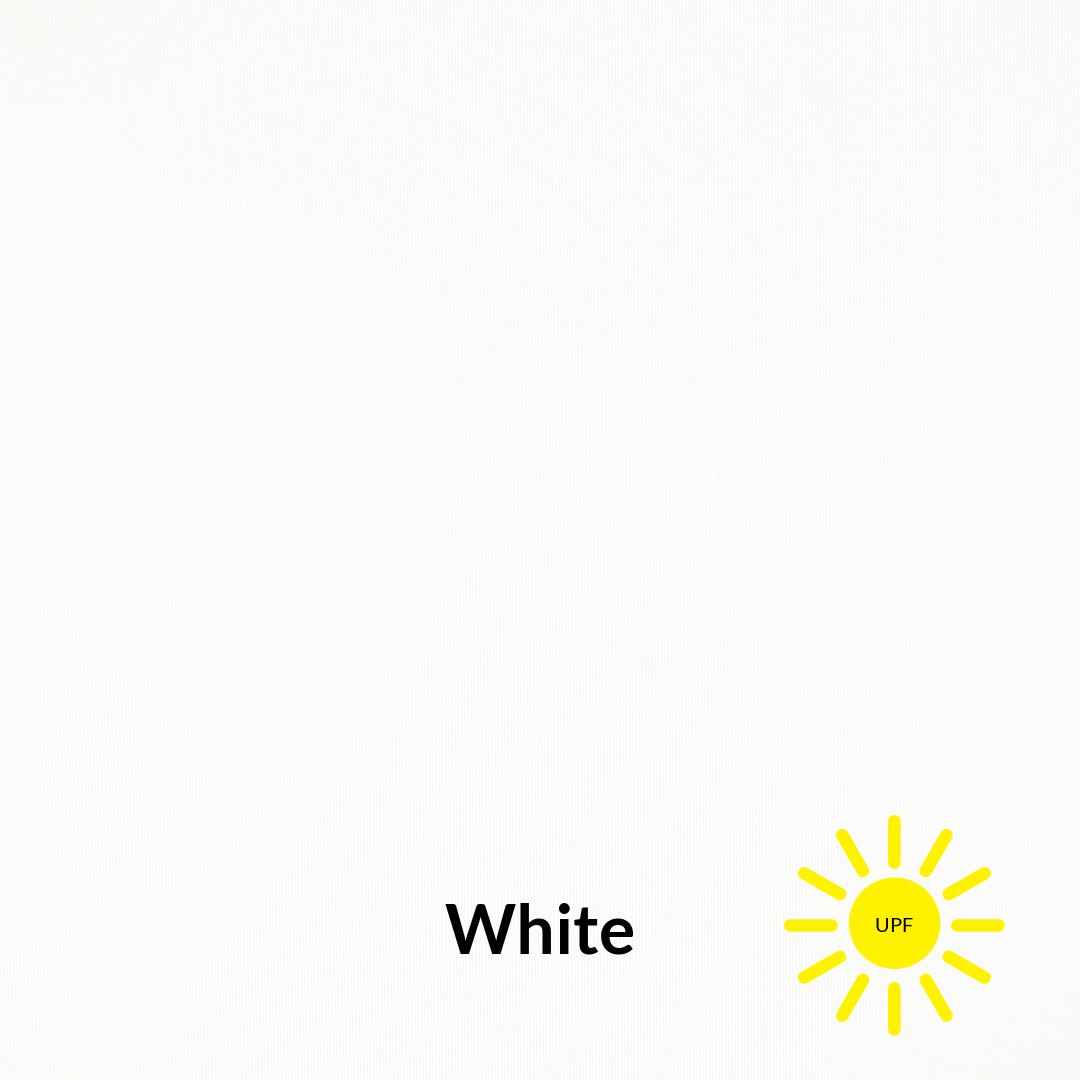 white upf sun protective stretch athletic fabric#color_white