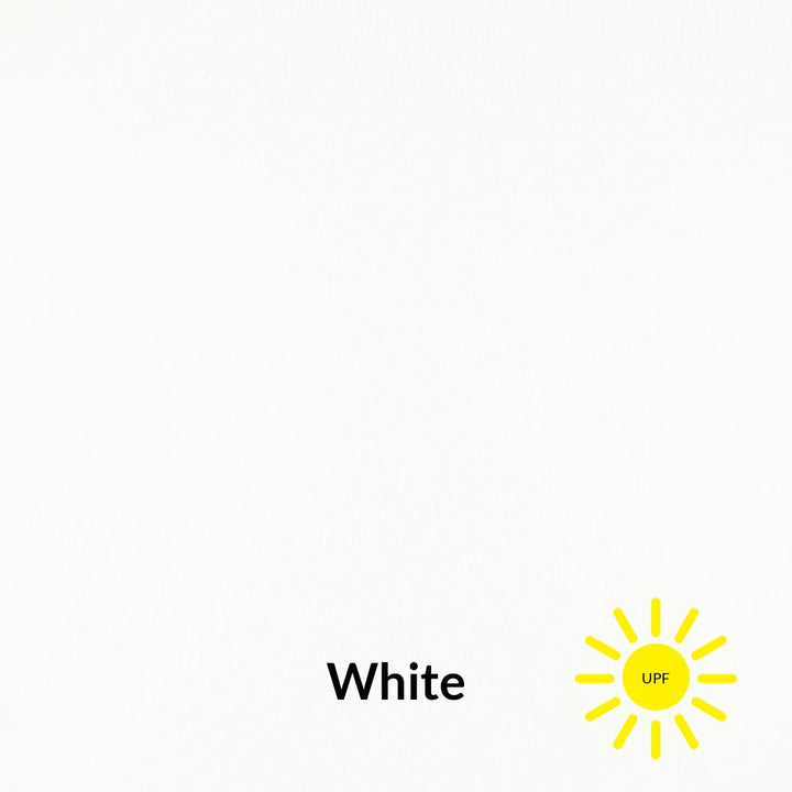 white upf sun protective stretch athletic fabric#color_white